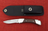 Buck 0500RWS 500 Duke Folding Sheath Pocket Knife Wood 420HC Lock Back 2002 Lot#500-31
