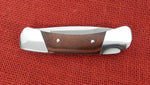 Buck 0500RWS 500 Duke Folding Sheath Pocket Knife Wood 420HC Lock Back 2002 Lot#500-31