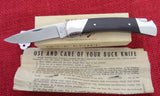 Buck 0501 501 Esquire NOT Squire Pocket Knife Micarta Handle USA Made 1977-1980 Lot#501-2
