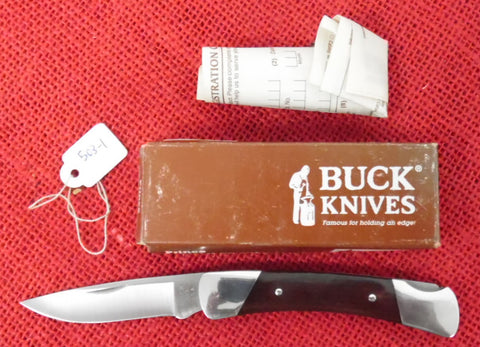 Buck 0503RWS 503 Prince Folding Pocket Knife Lock Back USA 1992 Wood Lot#503-1