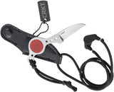 Columbia River CRKT 5030 Cling-On Ed Van Hoy Neck Knife Wharncliff Blade Leather Sheath