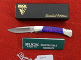 Buck 0503-SS4 503 Prince Purple Sunset Stone Knife USA 2002 NIB 503-13