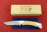 Buck 0506 506 Lady Buck White Knight Micarta Gentleman's Knife USA Dot Early 80's Lock Back MINT Lot#506-4