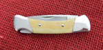 Buck 0506 506 Lady Buck White Knight Micarta Gentleman's Knife USA Dot Early 80's Lock Back MINT Lot#506-4