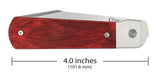 Case 50909 Longhouse CPM20CV Rosewood Front Flipper Aluminum Bolsters USA NEW