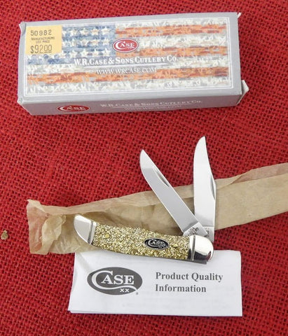 Case 50982 Pocket Hunter Knife Gold Stardust 102165 SS 2020 USA Made