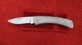 Buck 0515 515 Classic IV Scrolled Small Aluminum Knife 505 Knight 1980's 505-14