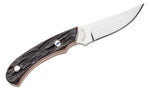 Boker Plus 02BO516 Cowboy Cross Draw Knife Jigged Red Bone 440C Leather Sheath