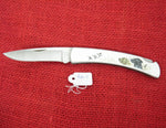 Buck 0521 521 521A9 VIP-1 (Large Gent) Lockback Knife Golden & Black Retrievers Labs USA Made 1991 Lot#521-3