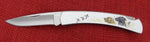 Buck 0521 521 521A9 VIP-1 (Large Gent) Memory Series Knife Golden & Black Retrievers Labs USA NIB 1991 Lot#521-7