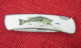 Buck 0525A5 525 Gent Pocket Knife Bass Memory Series Blue Box NOS 1995 USA Lot#525-47