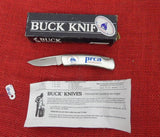 Buck 0525 525-PR PRCA Pro Rodeo Overlay Gent 1994 USA Knife 525-64