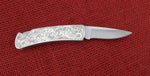 Buck 0526 526 Executive Gent Knife Gold Scrolled Sterling Silver Handle 2012 Lot#525-58