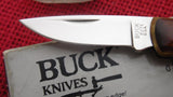 Buck 0527-BR 527 The Treasury Brown Wood Executive Gent Knife 1986 USA Lockback Mirror Finish Lot#527-2