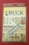 Buck 0529 529E1 BuckSkin Gent Knife EEL Skin Brass Framed USA 1987 Lot#529-3