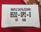 Buck 0532-SP2 532 Bucklock Maple Burlwood 2002 Highly Polished 420HC USA 100 Made