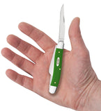 Case 53392 Medium Stockman 3 5/8" Slip Joint Pocket Knife Smooth Green Synthetic USA 4318 SS
