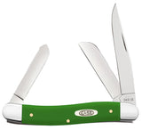 Case 53392 Medium Stockman 3 5/8" Slip Joint Pocket Knife Smooth Green Synthetic USA 4318 SS
