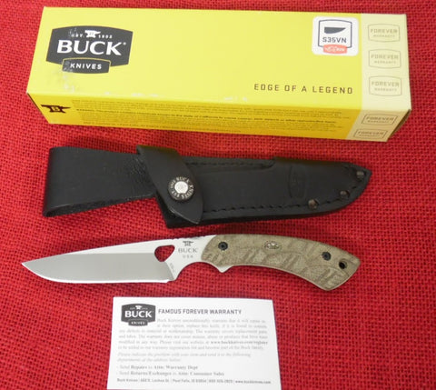 Buck 0539ODS 539 Open Season Small Game Skinner Hunting Knife Micarta S35VN USA 2018 Lot#BU-320