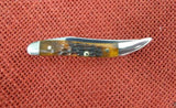 Case 05431 Tiny Toothpick Knife Silver Script Autumn Bone 2002 USA 610096 SS