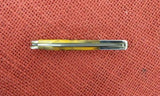 Case 05431 Tiny Toothpick Knife Silver Script Autumn Bone 2002 USA 610096 SS