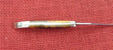 Case 05431 Tiny Toothpick Knife Silver Script Autumn Bone 2002 USA 610096 SS