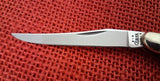 Case 05431 Tiny Toothpick Knife Silver Script Autumn Bone 2002 USA 610096 SS