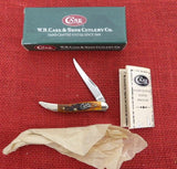 Case 05431 Tiny Toothpick Knife Silver Script Autumn Bone 2002 USA 610096 SS
