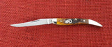 Case 05431 Tiny Toothpick Knife Silver Script Autumn Bone 2002 USA 610096 SS