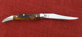 Case 05431 Tiny Toothpick Knife Silver Script Autumn Bone 2002 USA 610096 SS