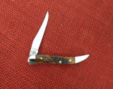 Case 05431 Tiny Toothpick Knife Silver Script Autumn Bone 2002 USA 610096 SS