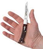 Case 55237 Axe Handle Knife Pocket Worn Mahogany Bone BR61135 SS