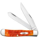 Case 57530 Trapper Knife Orange Tequila Sunrise Jig Bone 6254 SS NIB
