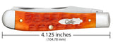 Case 57530 Trapper Knife Orange Tequila Sunrise Jig Bone 6254 SS NIB