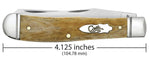 Case 58182 Trapper Antique Smooth Bone Fluted Bolster Pocket Knife 6254 SS