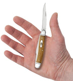 Case 58185 Stockman Pocket Knife Smooth Antique Bone Fluted Bolsters 6318 SS