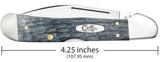 Case 58424 Copperlock Knife Pocket Worn Gray Bone Carbon Wharncliffe 61549WL CS
