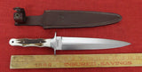 Boker Arbolito 02BA5918HX Colmillo GX Large Dagger Style Knife ACX 390 Stag Handle