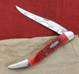 Case 01618 Centennial Large Toothpick Knife R610098 SS Red Bone 1989 USA