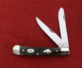 Ka-Bar Knife 6211C Union Cut Co Dog's Head Christmas Trapper Bone Handle USA #111/250