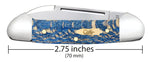 Case 63733 Baby Butterbean Knife Blue Sycamore Wood 72132 SS USA