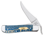 Case 63734 Russlock Knife Blue Sycamore Wood 71953L USA