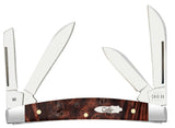 Case 64069 Small Congress 4 Blade Knife Smooth Maple Burlwood 7466 SS USA Made 2023 Vault Pattern