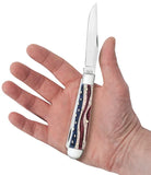 Case 64132 Trapper Knife Natural Color Wash Bone Star Spangled 6254 SS