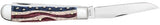 Case 64132 Trapper Knife Natural Color Wash Bone Star Spangled 6254 SS