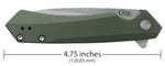 Case 64632 Kinzua Knife Serrated S35VN OD Green Aluminum USA