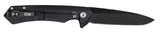 Case 64645 Kinzua Flipper Knife Black Aluminum w/ Skulls DLC Spear Point S35VN Frame Lock USA