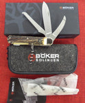 Boker 110649 Hunter Quadro CPM Cruwear German Knife Gutting Blade Saw Cork Screw