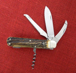 Boker 110649 Hunter Quadro CPM Cruwear German Knife Gutting Blade Saw Cork Screw