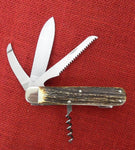Boker 110649 Hunter Quadro CPM Cruwear German Knife Gutting Blade Saw Cork Screw